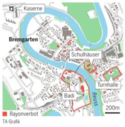 Carte publiée par le Tages Anzeiger