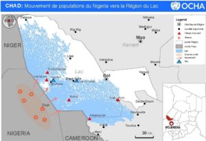 Une carte des îles où se sont réfugiés les Nigérians pour échapper à Boko Haram.