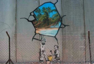 Banksy – Mur à Bethlehem. Photo : Markus Orner